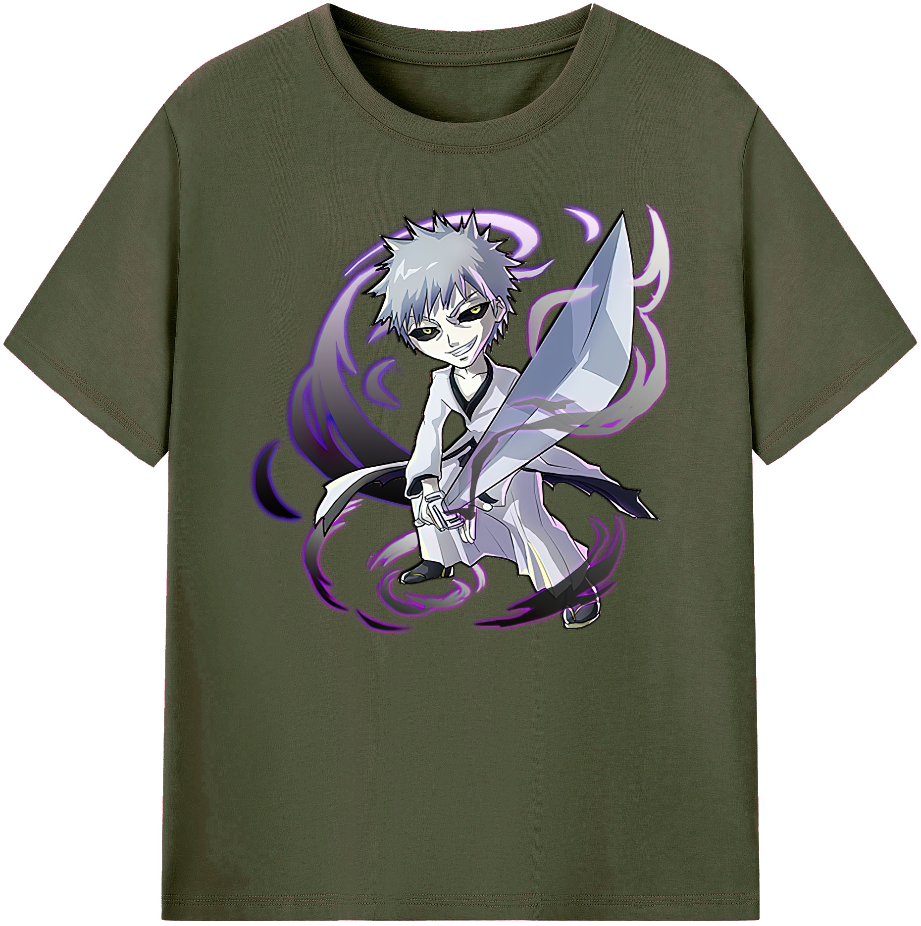 （画像用） ブリーチ 黒崎一護（くろさき いちご）BLEACH Kurosaki Ichigo 綿100％ メンズ半袖Tシャツ｜肌触りやわらか＆通気性
